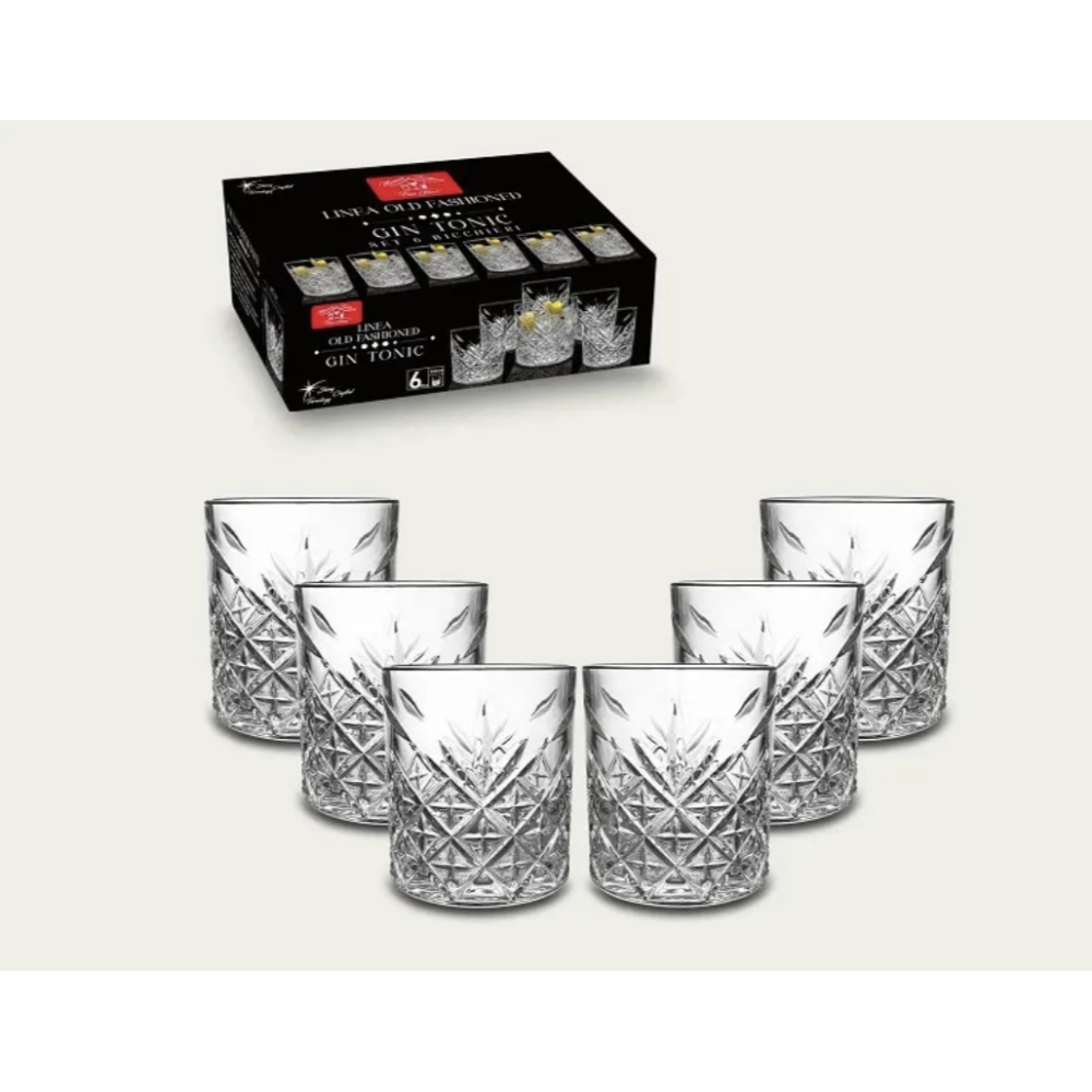 Set 6 bicchieri americano in vetro 33cl
