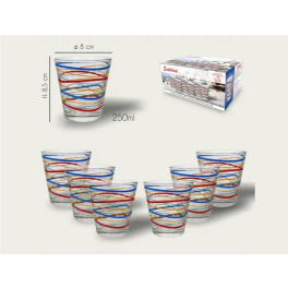 BICCHIERE RIGHE LINEA SANTORINI6 PZ CL.25